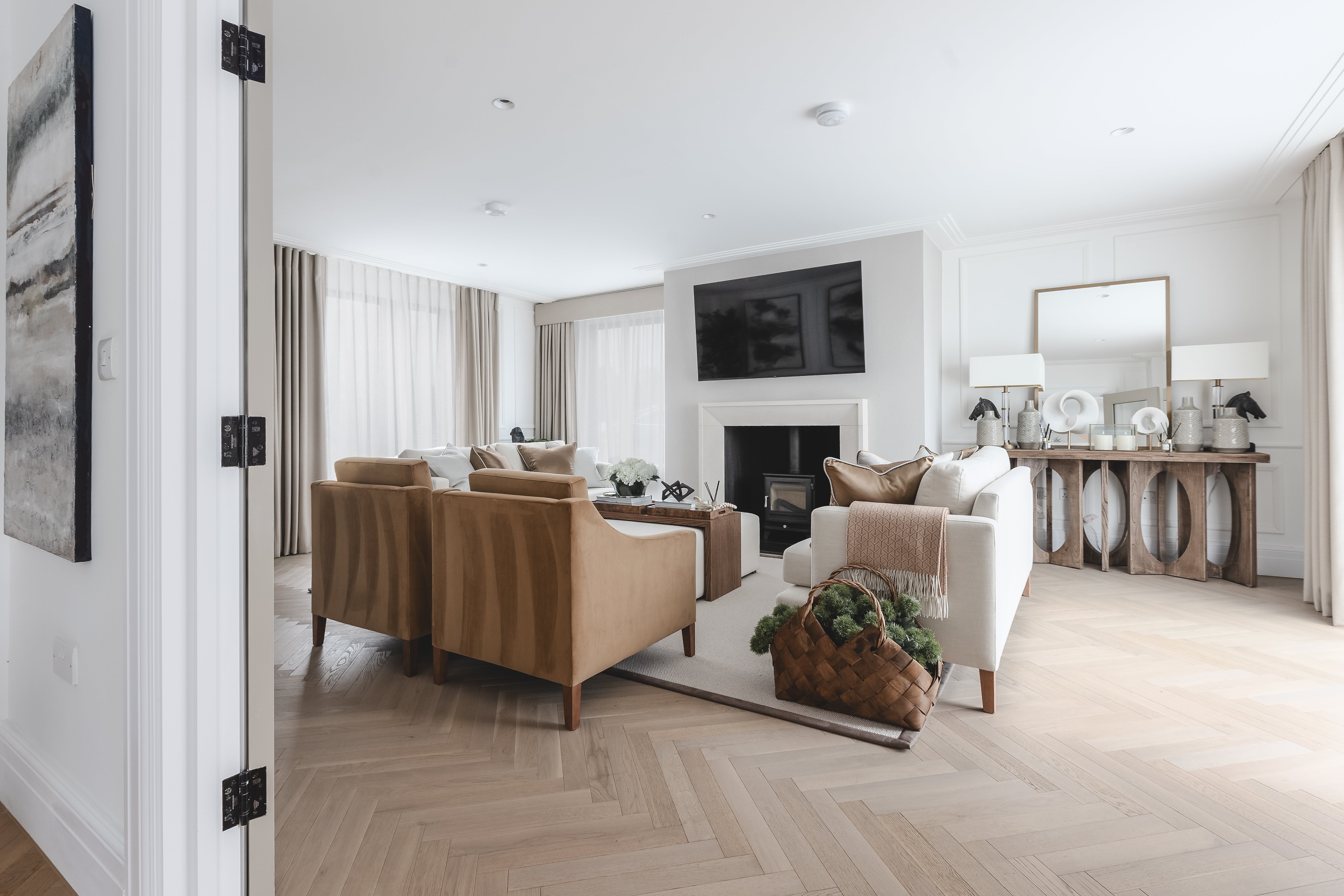 tundra herringbone wood floor in modern home design