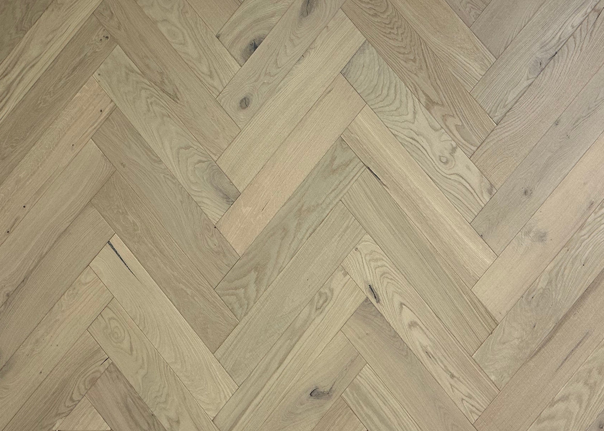 Close-up of Urban Nature herringbone wooden floor
