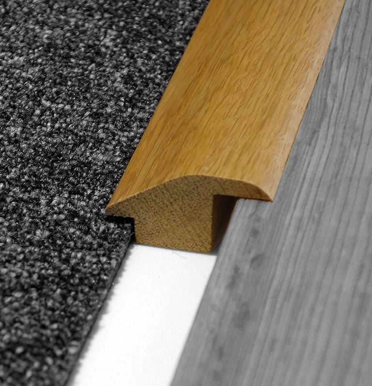 Wood To Carpet / Tile Oak Lacquered - 14mm