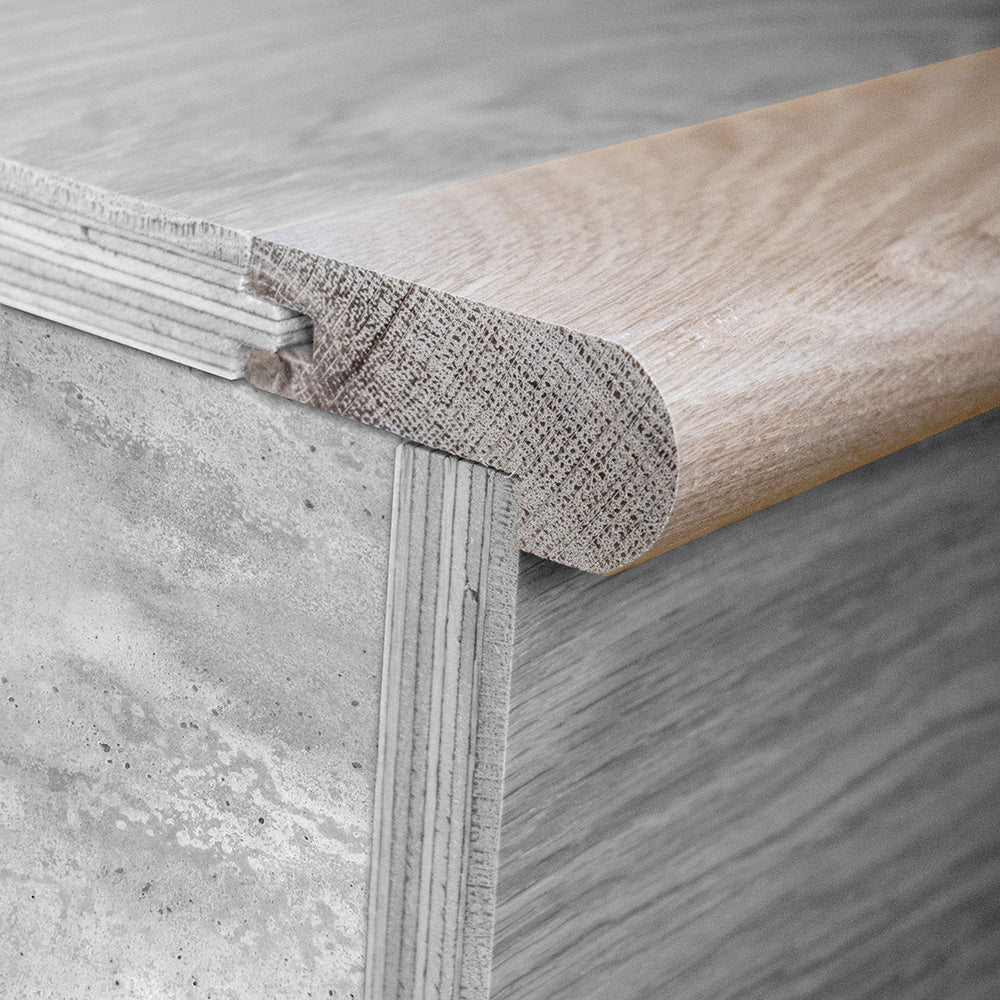 T&G Oak Bull Stair Nosing Oak Unfinished - 14mm