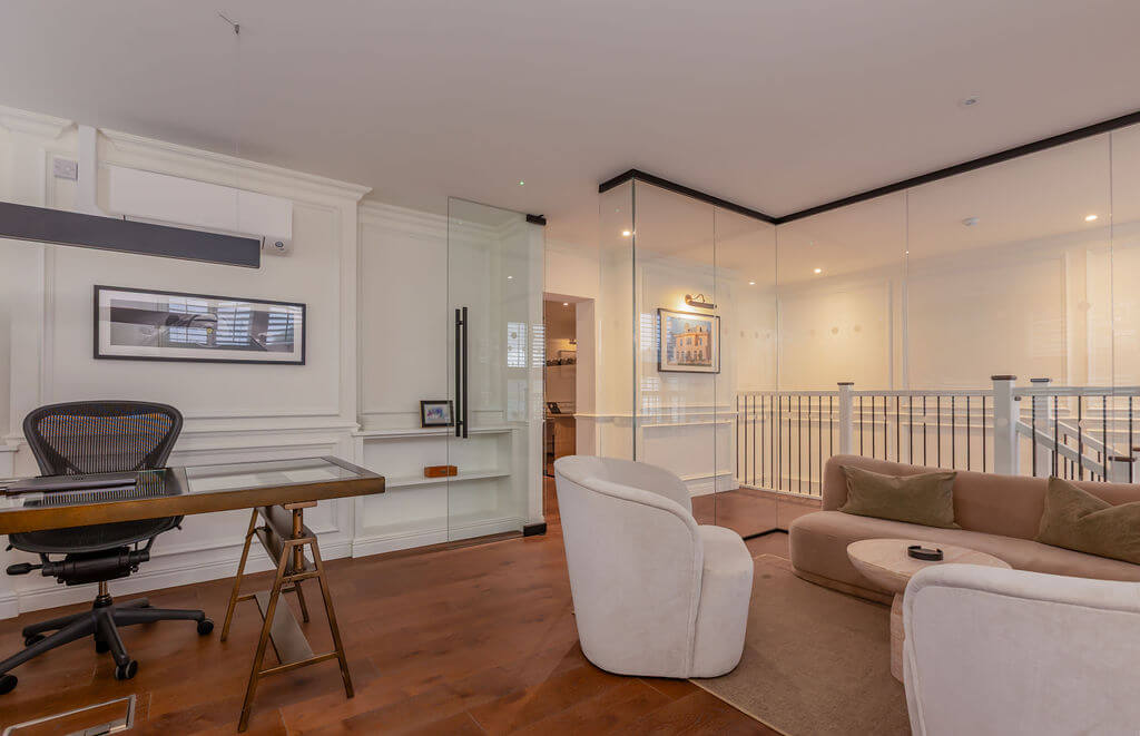 office design and wood floors