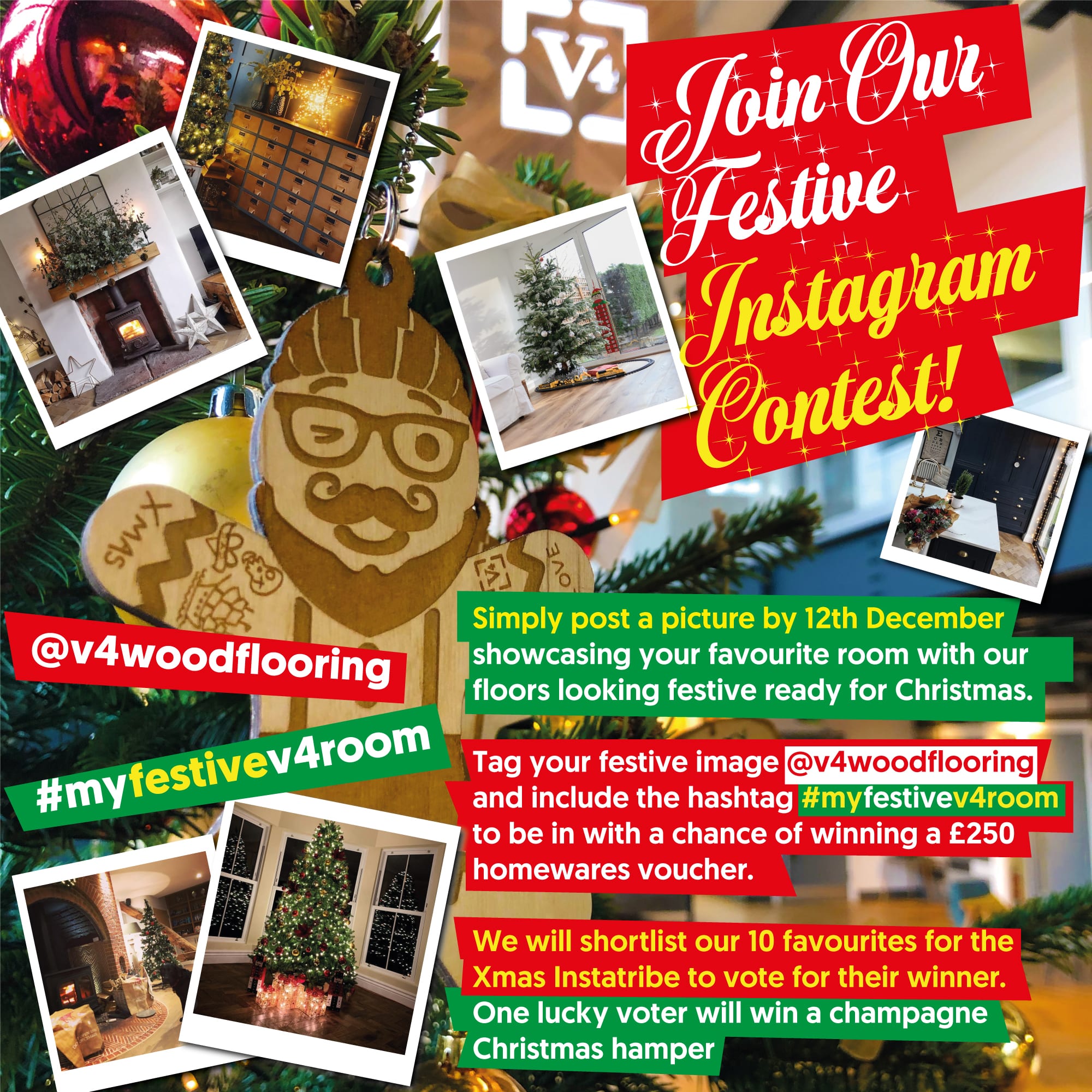 Competition time. Share your festive V4 rooms on instagram and you could win £250 homeware vouchers