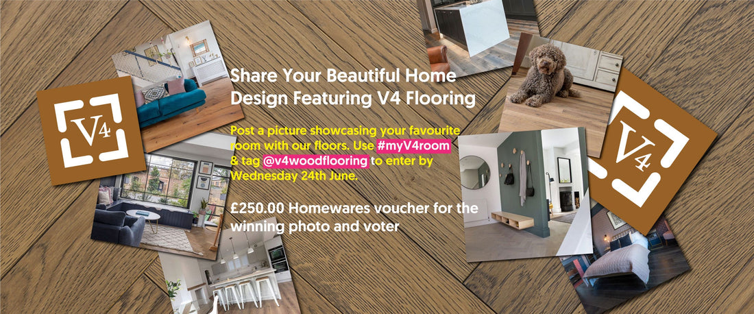 Share your beautiful home design featuring V4 flooring on instagram and win £250 of homeware vouchers.