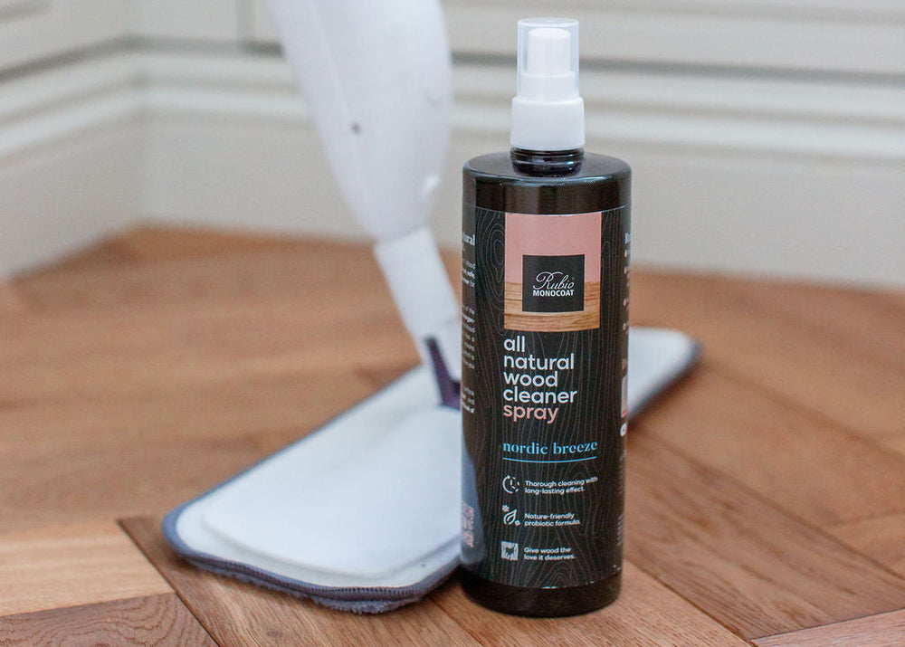 V4 Wood's Good Wood Floor Spray Mop with Rubio All Natural Cleaner