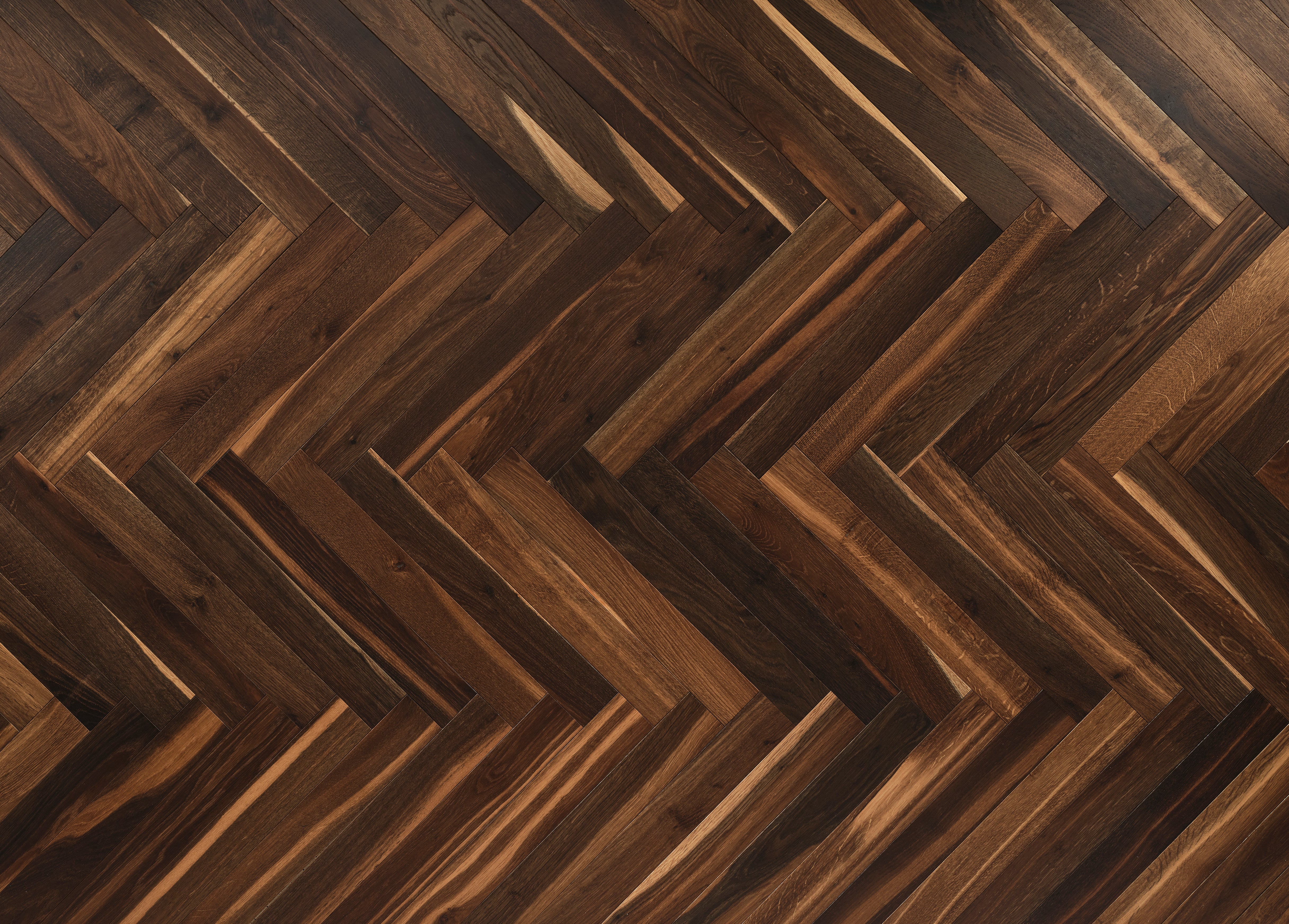 Tundra Smoked Oak herringbone wood floors