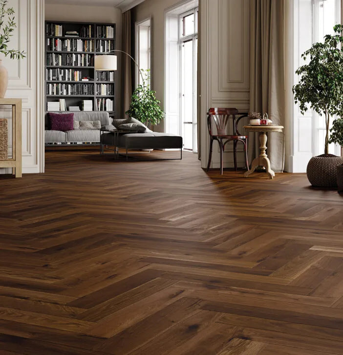 ZBL309 - Driftwood Chestnut Herringbone - Clearance
