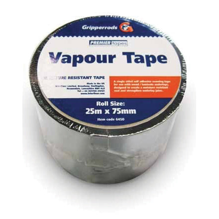 Roll of vapour tape on a white background