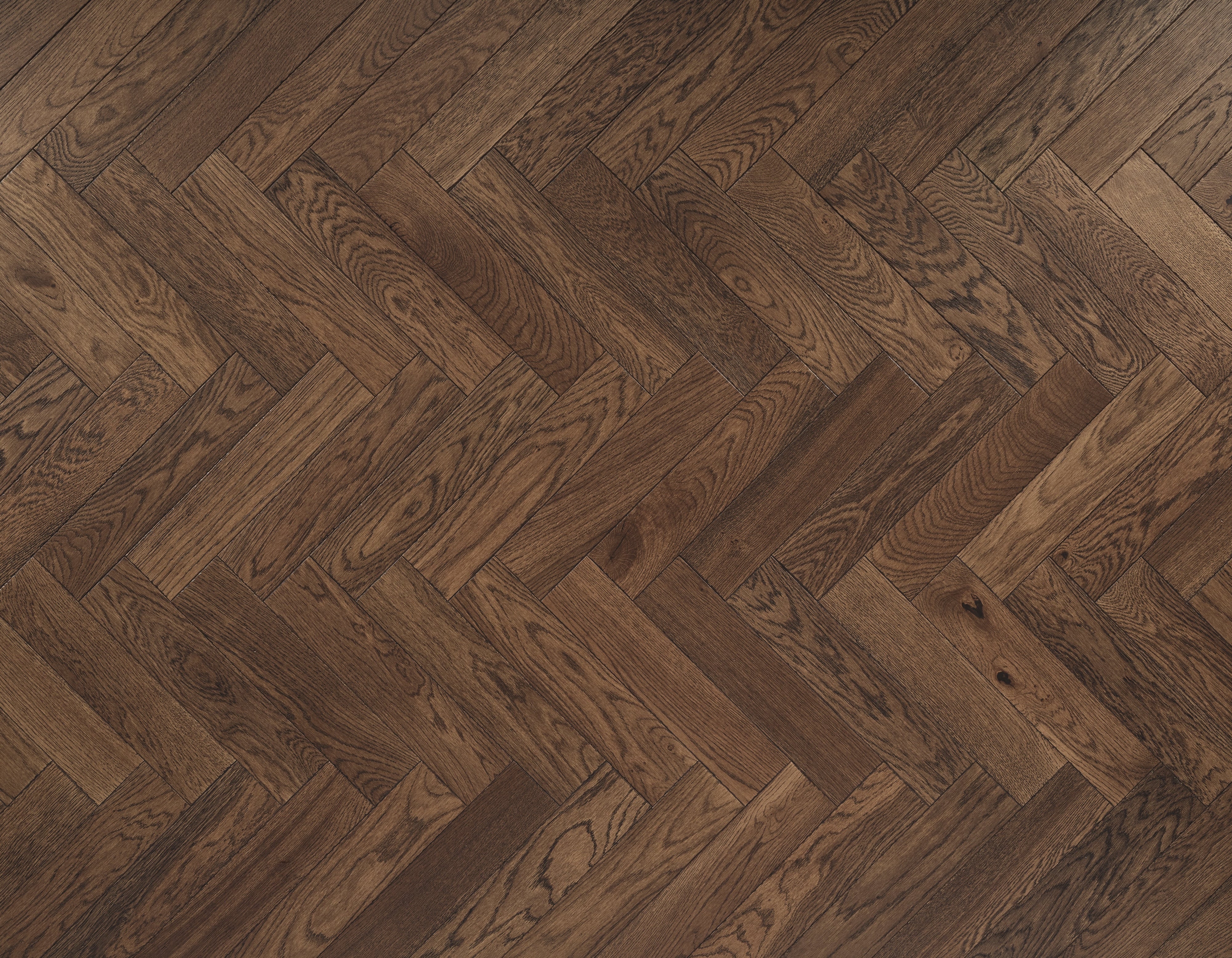 V4 Deco Tannery Brown herringbone wood floors