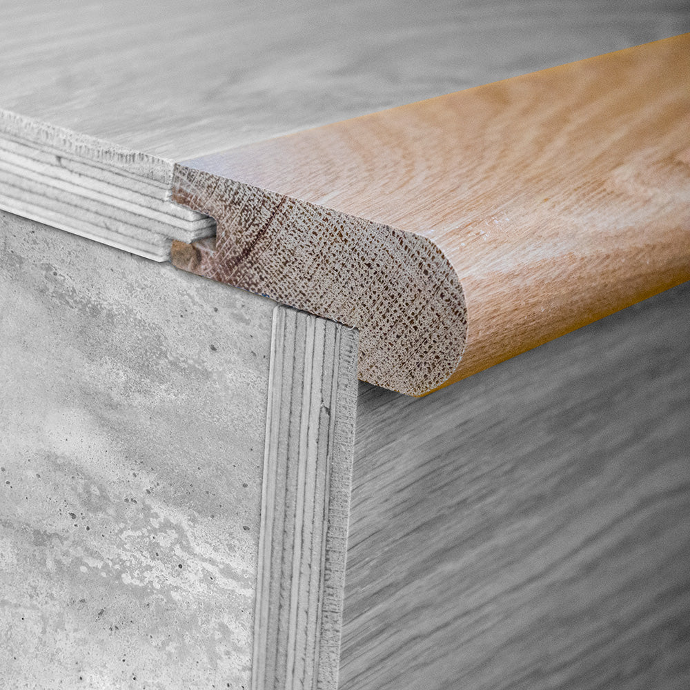 T&G Oak Bull Stair Nosing Oak Lacquered - 18mm