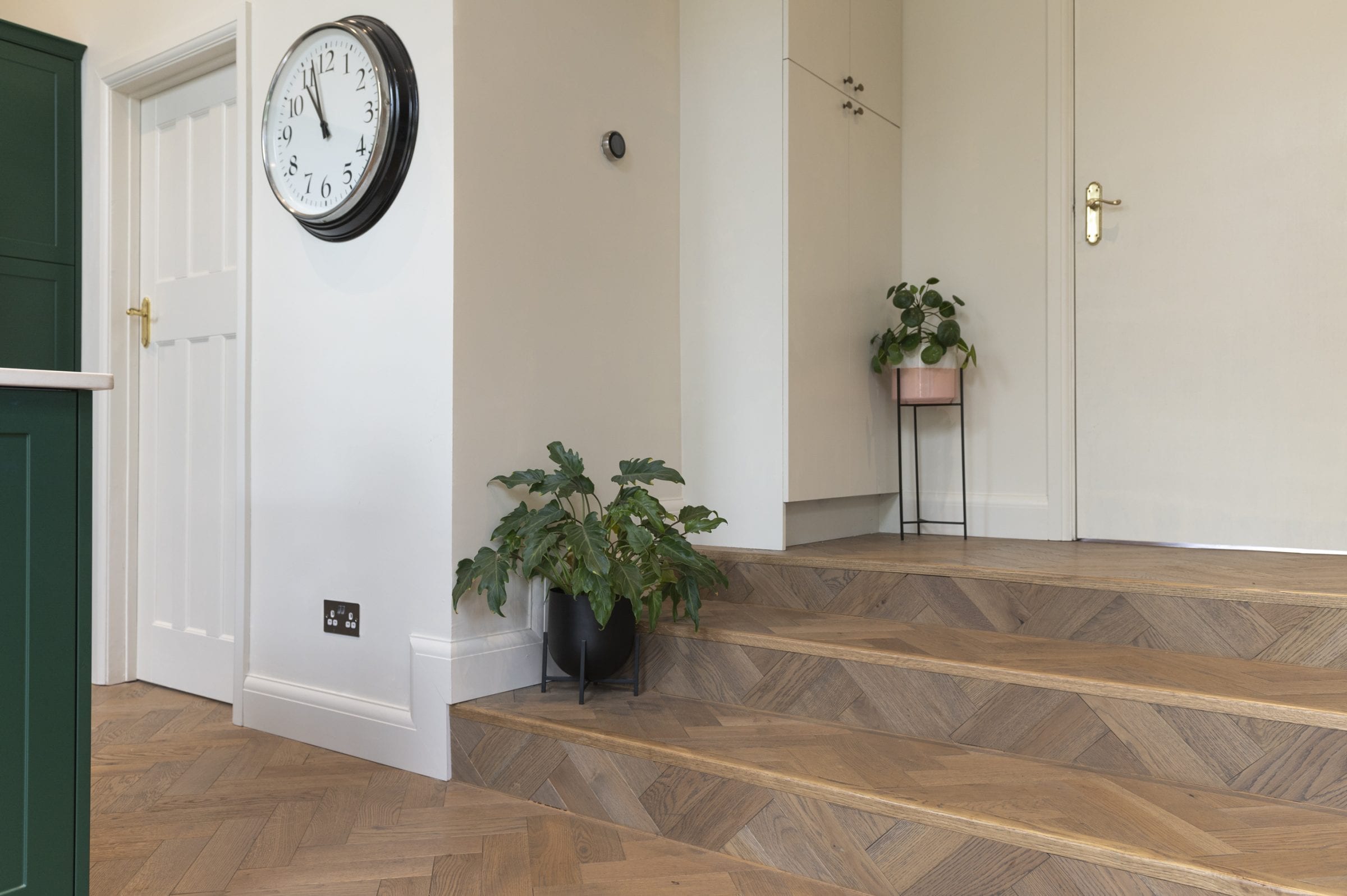 herringbone floors on internal steps