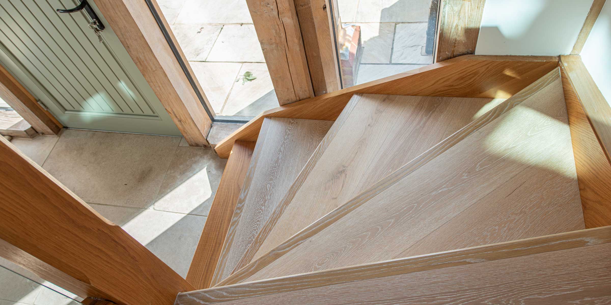 beautiful oak stair nosing edges on oak stairs