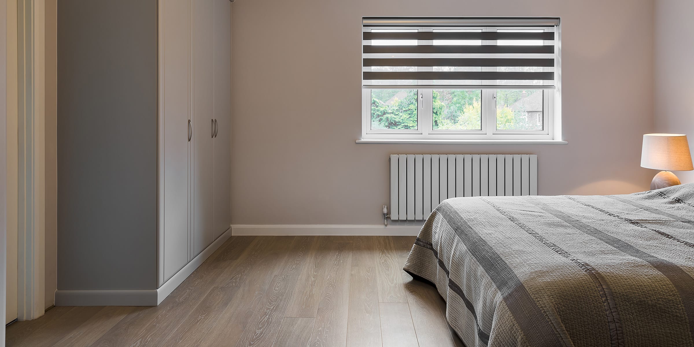 silver sands wood floor in a bedroom