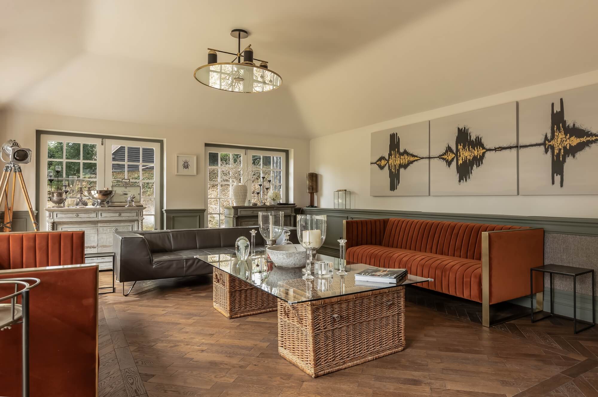Tannery Brown Herringbone in Victorian Farmhouse